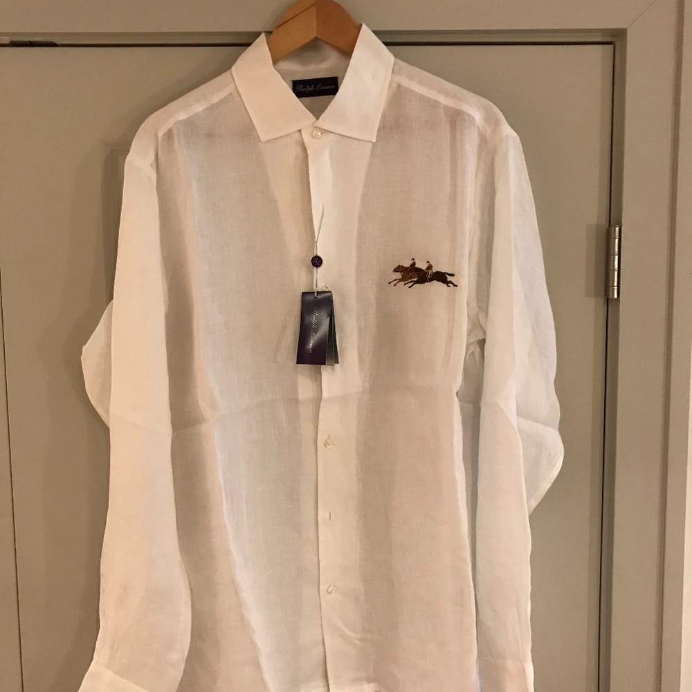NEW Purple Label Polo Ralph Lauren Shirt XL Linen